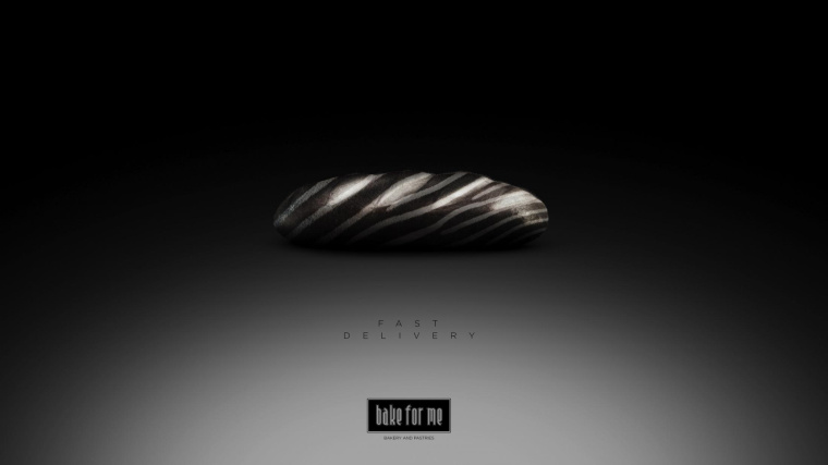 Bake For Me面包店平面廣告創意設計，以斑馬、獵豹之形，體現交付快之意