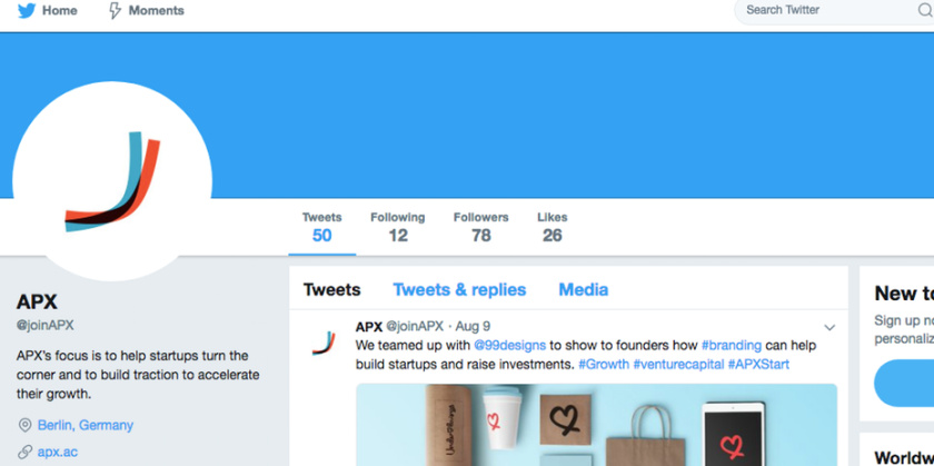 悉尼證券交易所APX推特logo設計