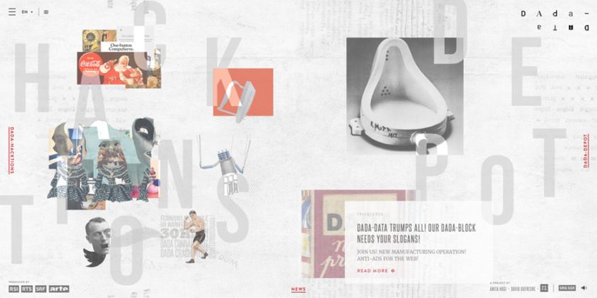 平面設計中的超現實主義-隨機不對稱超現實網頁設計