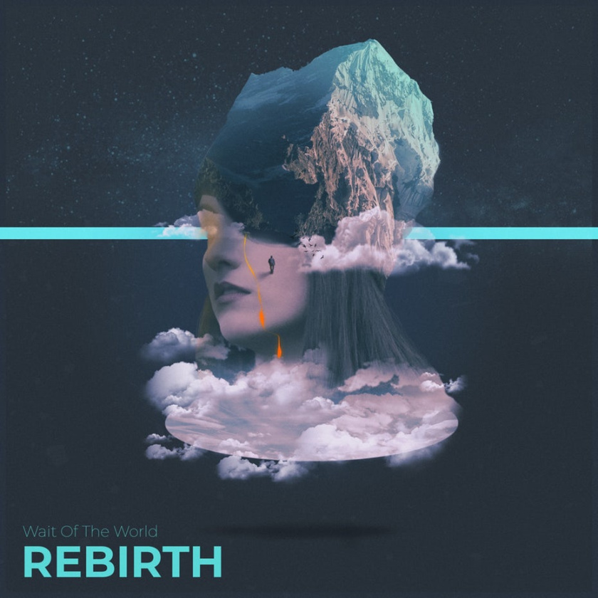 平面設計中的超現實主義-超現實專輯封面設計-飄渺的哭泣細長的頭骨女人