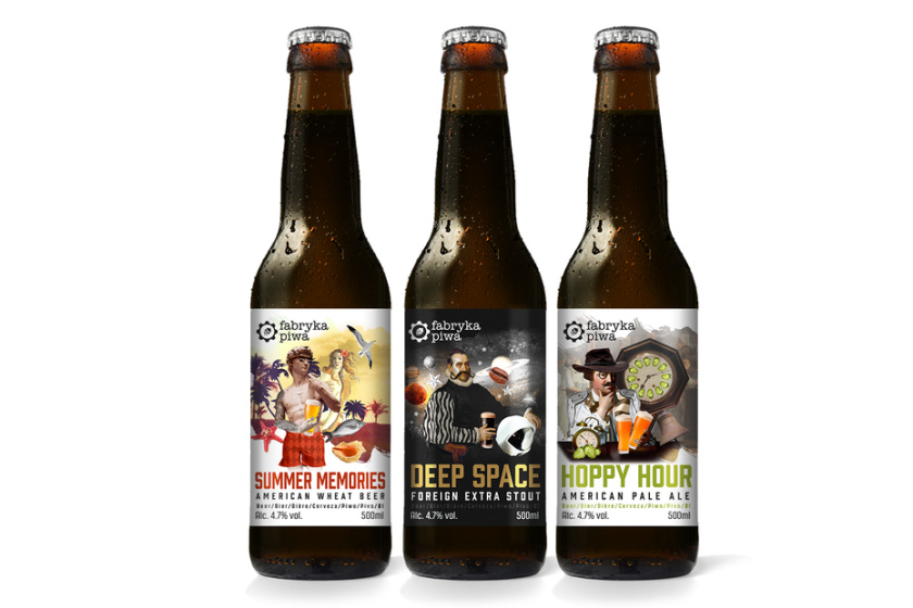 平面設計中的超現實主義-超現實包裝設計-現代和古代圖案的沖突，特里斯坦羅西的啤酒標簽