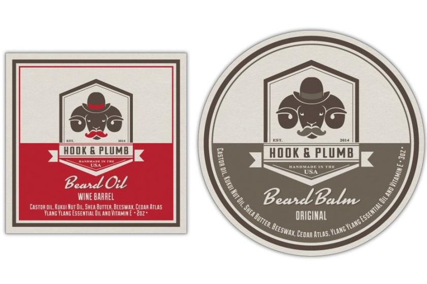 平面設計中的超現實主義-超現實包裝設計-Dapper ram，CAIIIA的胡子蠟產品標簽