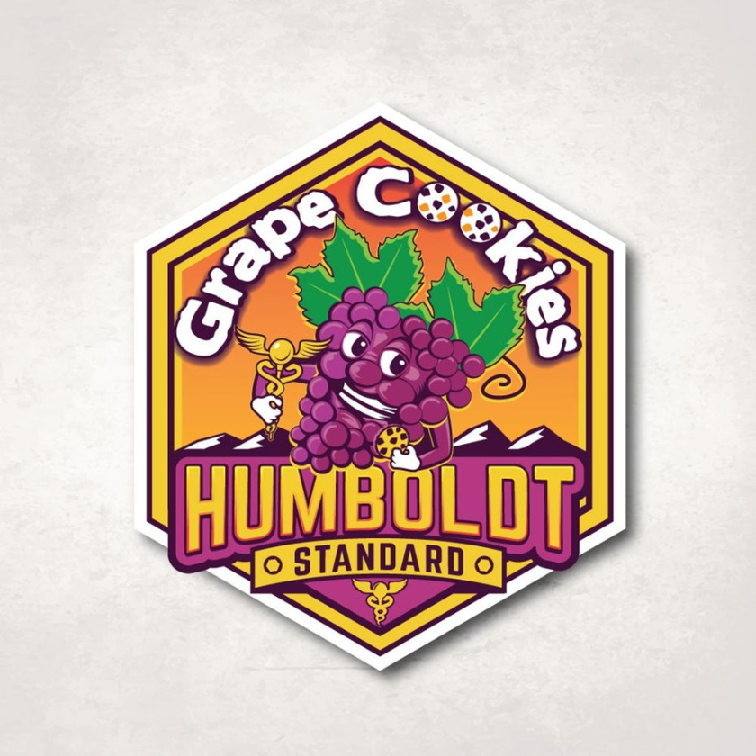 現代徽標logo設計-擬人葡萄串徽標logo