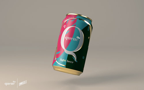 比利時(shí)啤酒包裝設(shè)計(jì)，大寫字母Q貫穿所有包裝