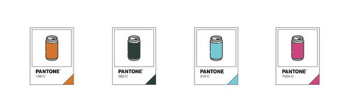 比利時(shí)啤酒包裝設(shè)計(jì)，大寫字母Q貫穿所有包裝