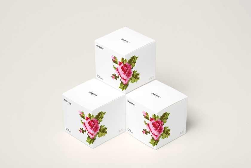 可愛的數字馬賽克圖案盒裝甜品食品包裝設計欣賞