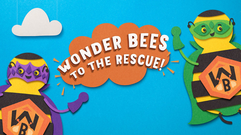 IP品牌策劃案例：Rowse Wonder Bees兒童蜂蜜包裝設計，兩個超級蜜蜂英雄吉祥物