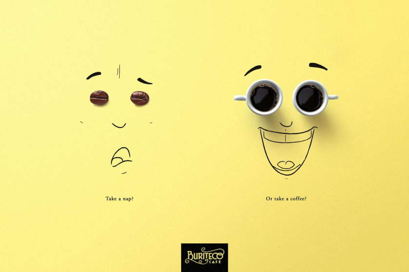 小睡一下，還是喝杯咖啡？Buriteco咖啡廳平面宣傳廣告創(chuàng)意設(shè)計(jì)