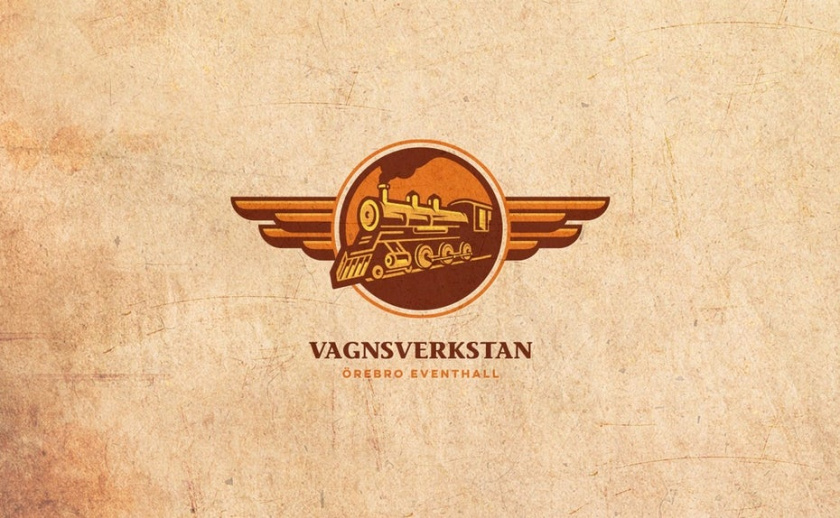 40個比彩虹更亮的彩色標志設計-類似顏色配色-謝瓦的橙色火車標志