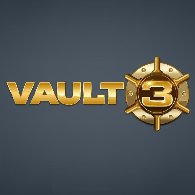 豪華黃金logo設計-Vault3的豪華金屬船舵logo設計