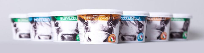 Fratelli Spirini酸奶奶酪包裝設(shè)計，牛耳朵造型增加了產(chǎn)品識別性