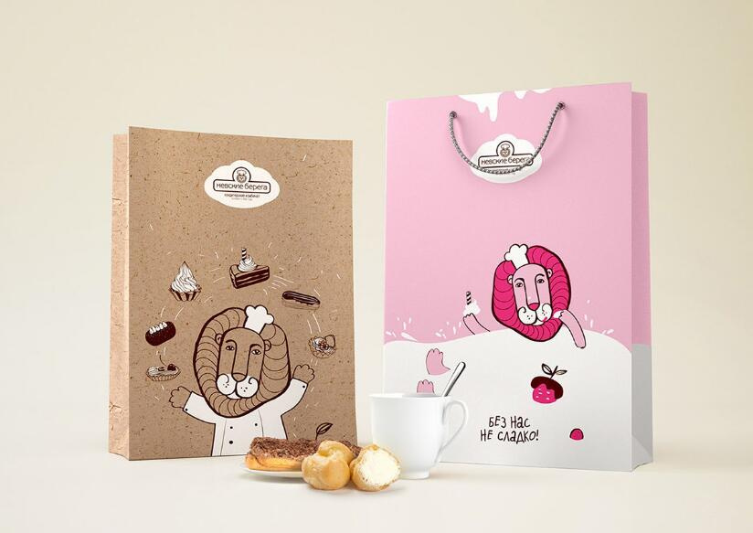 Nevsky Bereg 面包蛋糕點心包裝設計”快樂的獅子“插畫篇-上海食品包裝設計公司