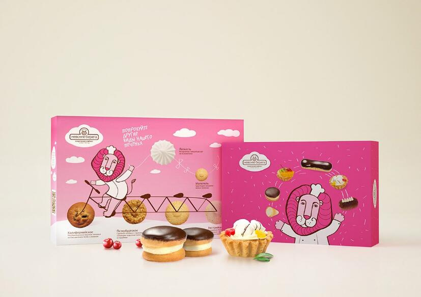 Nevsky Bereg 面包蛋糕點心包裝設計”快樂的獅子“插畫篇-上海食品包裝設計公司