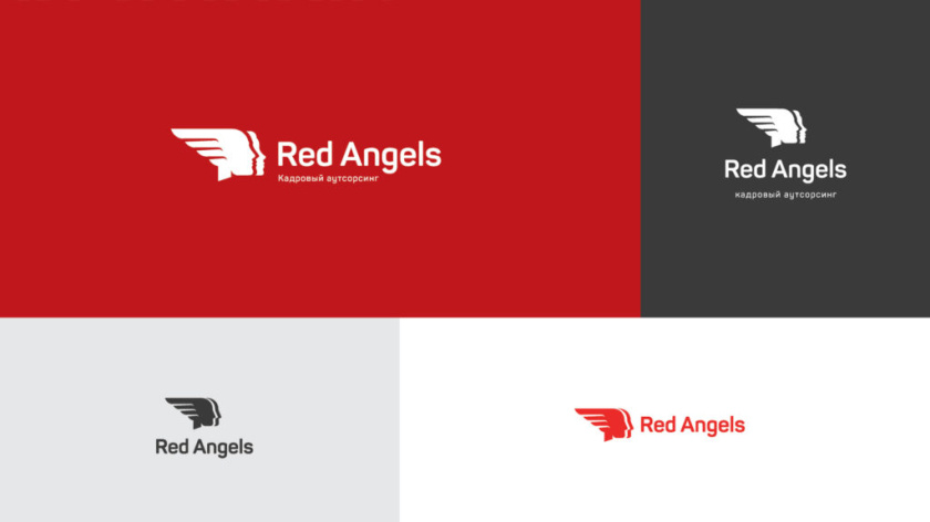 Red Angels 紅色天使農業公司logo設計-人臉logo