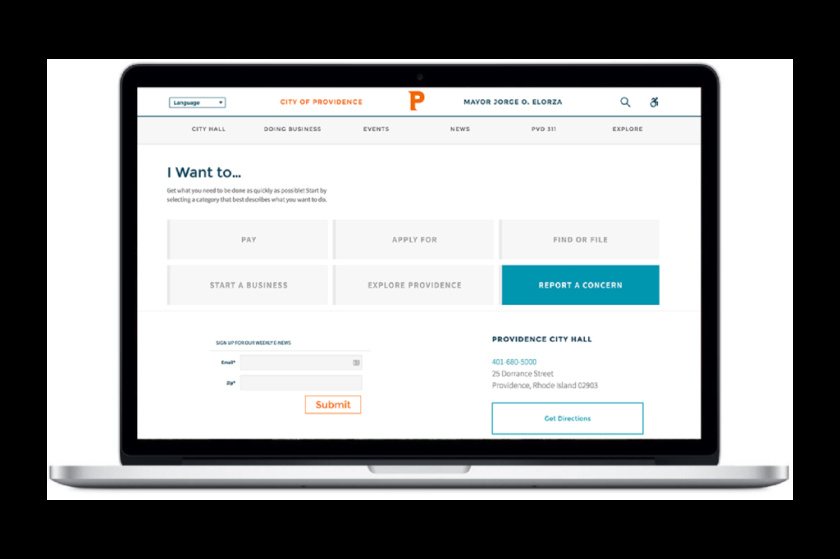 普羅維登斯市新城市網站設計建設，營造輕松友好的氛圍