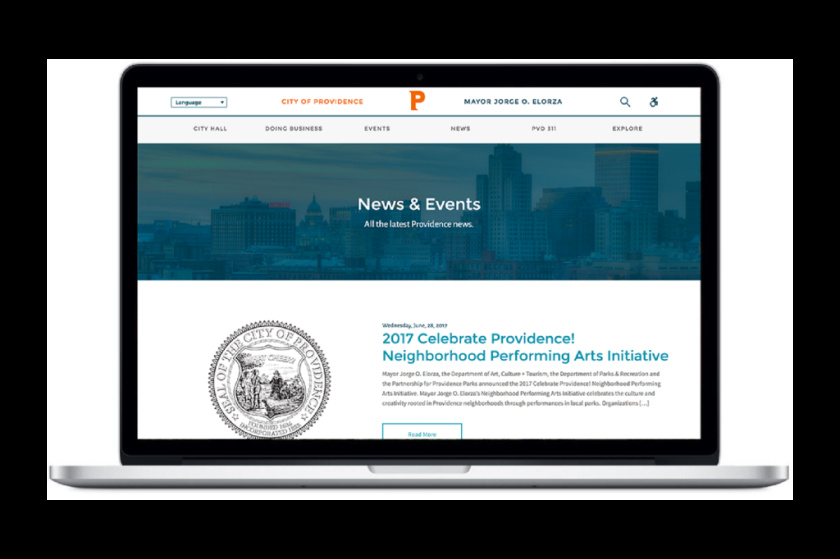 普羅維登斯市新城市網站設計建設，營造輕松友好的氛圍
