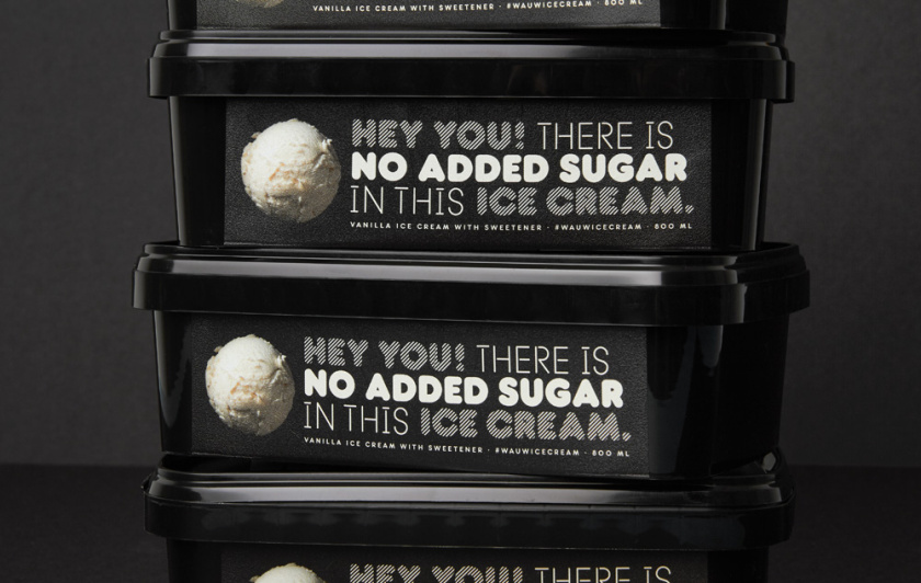 Wauw冰淇淋品牌新logo設計和包裝設計，源自第一勺的味蕾驚喜感覺