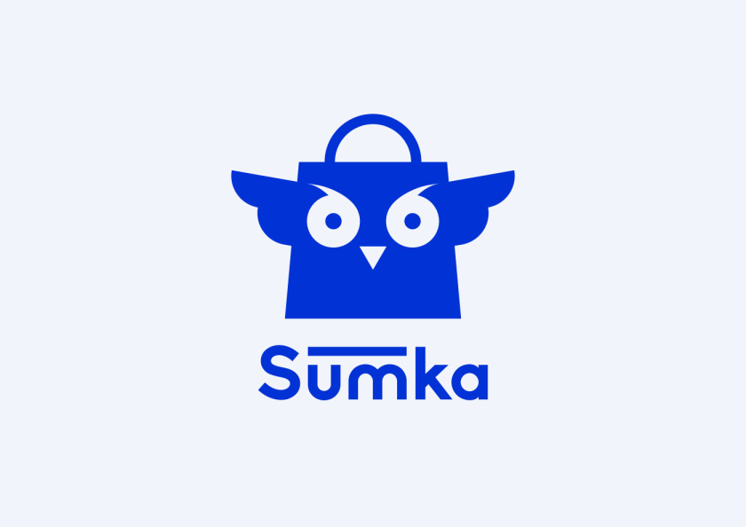 Sumka 商品折扣和促銷優惠APP 品牌形象全案策劃設計-商標logo設計-貓頭鷹+購物袋