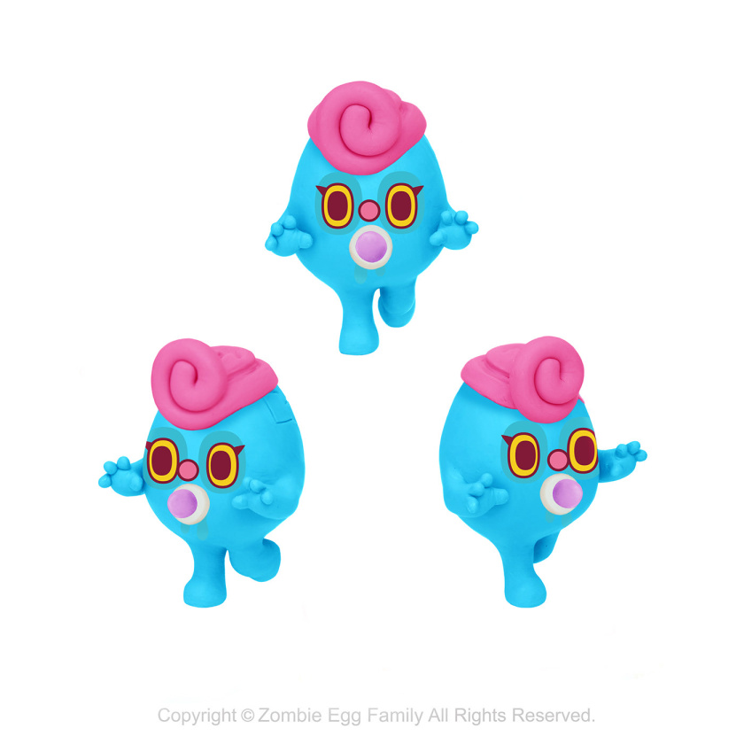 僵尸蛋家族人物設(shè)計，雞蛋3D吉祥物設(shè)計