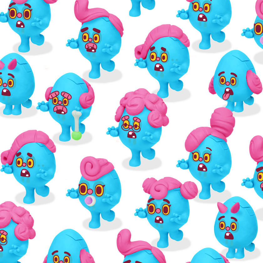 僵尸蛋家族人物設(shè)計，雞蛋P吉祥物設(shè)計