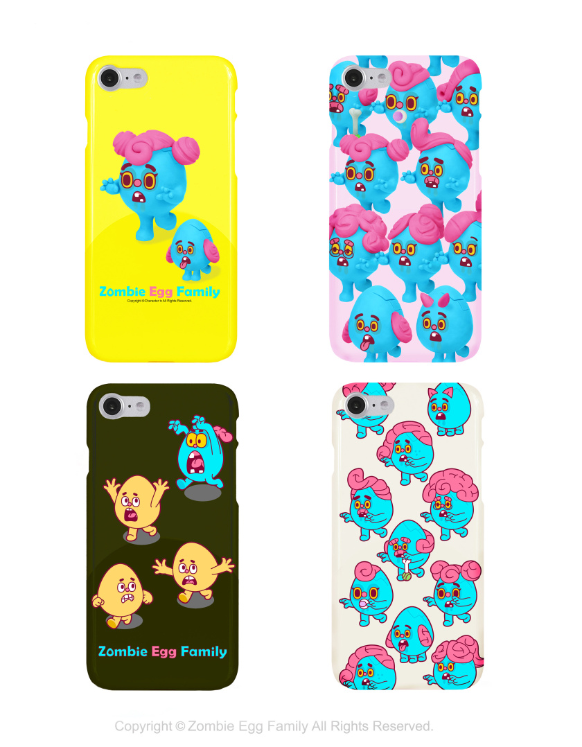 僵尸蛋家族雞蛋3D人物吉祥物設(shè)計-延伸物品應(yīng)用設(shè)計