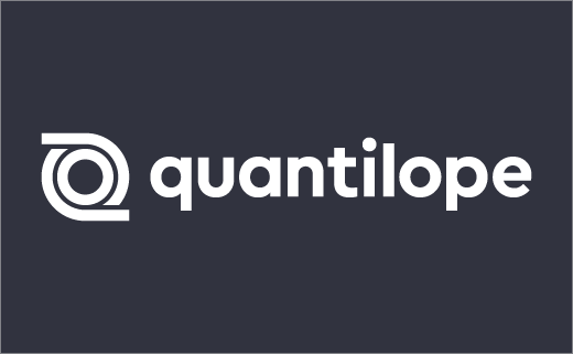 Quantilope市場調研分析公司logo設計，一個循環的線條圖形