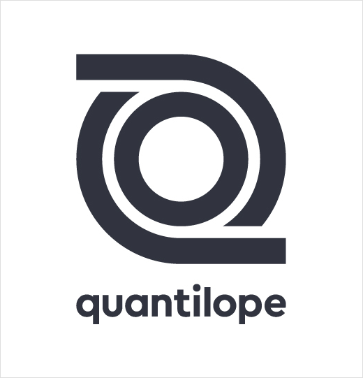 Quantilope市場調研分析公司logo設計，一個循環的線條圖形