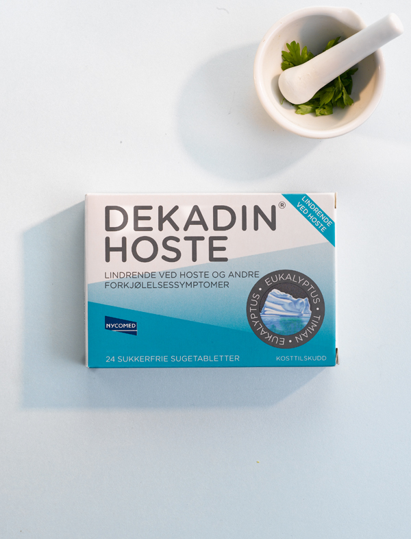 Nycomed 喉嚨痛錠劑系列藥品包裝盒設計，深淺同色配色風格