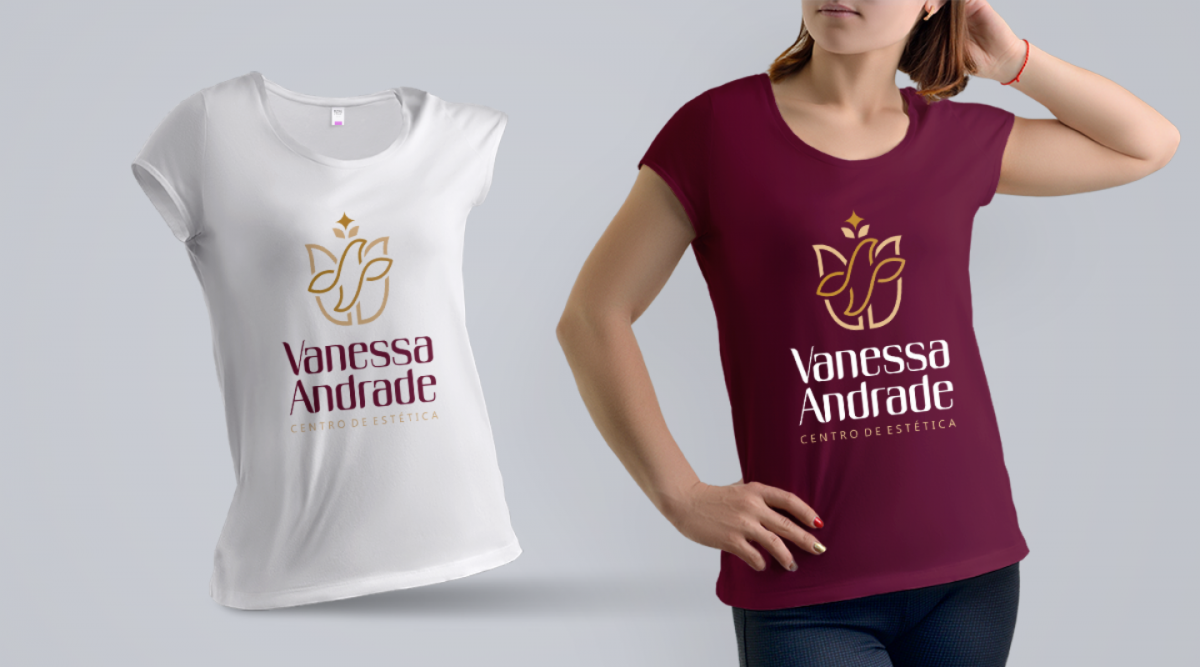 Vanessa Andrade 醫(yī)療美容機(jī)構(gòu)（醫(yī)美）品牌logo設(shè)計(jì)vi設(shè)計(jì)，花朵+蜂鳥