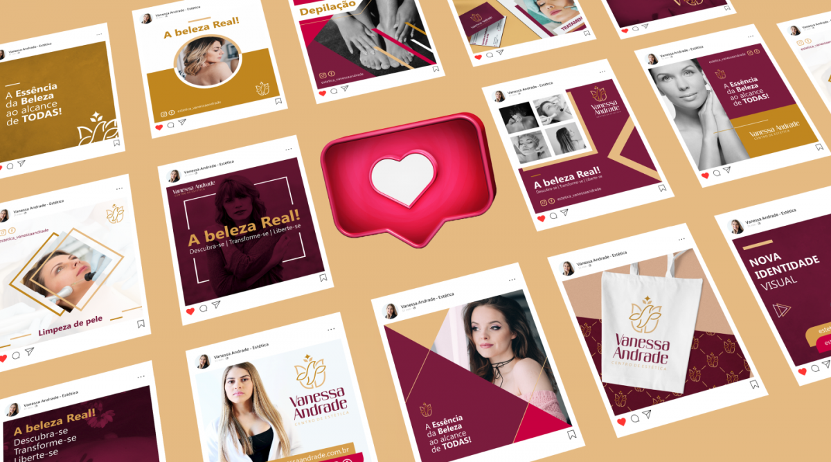 Vanessa Andrade 醫(yī)療美容機(jī)構(gòu)（醫(yī)美）品牌logo設(shè)計(jì)vi設(shè)計(jì)，花朵+蜂鳥