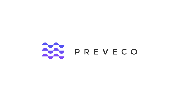 Preveco高科技涂料商標logo設計“流動的半圓”圖形