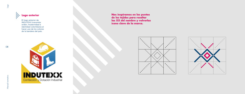 Indutexx 紡織面料品牌vi設(shè)計(jì)logo設(shè)計(jì)，幾何線條風(fēng)格