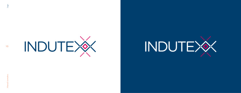 Indutexx 紡織面料品牌logo設(shè)計(jì)，幾何線條風(fēng)格