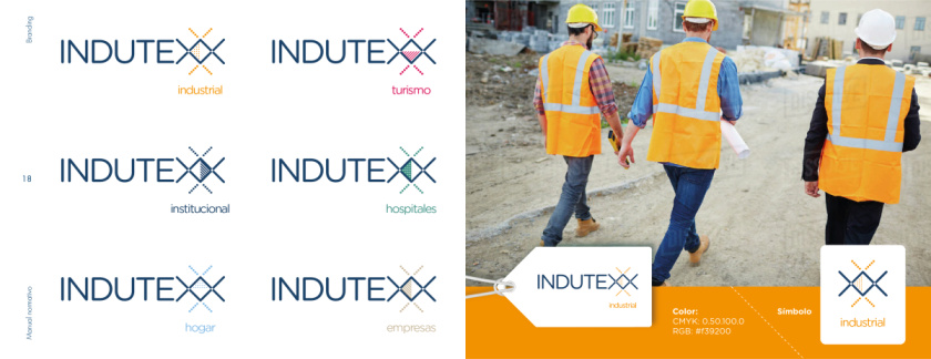 Indutexx 紡織面料品牌vi設(shè)計(jì)logo設(shè)計(jì)，幾何線條風(fēng)格