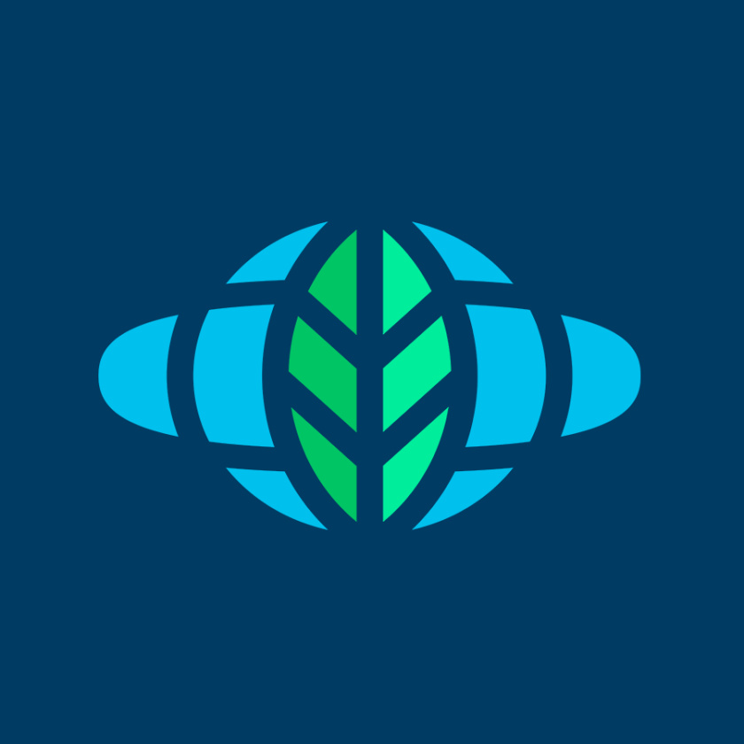 藍綠色收集項目logo設(shè)計