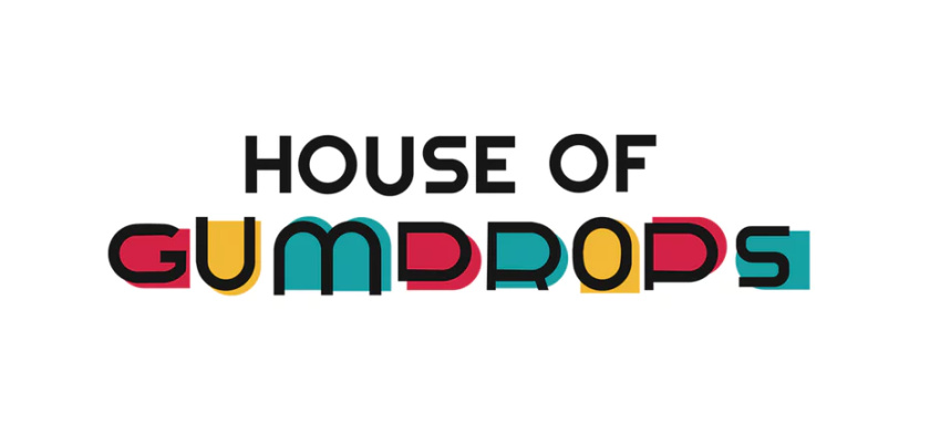彩色House of Gumdrops賀卡公司logo設(shè)計