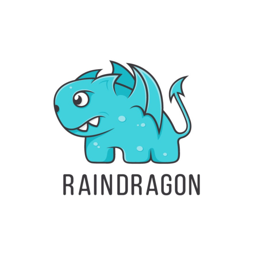 藍色logo設計- Raindragon徽標logo設計