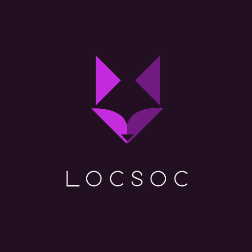 紫色logo設計- Locsoc徽標logo設計