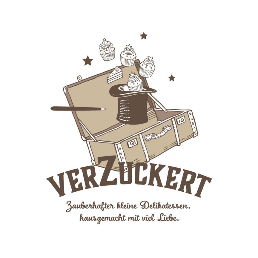 棕色logo設計- VerZuckert徽標logo設計