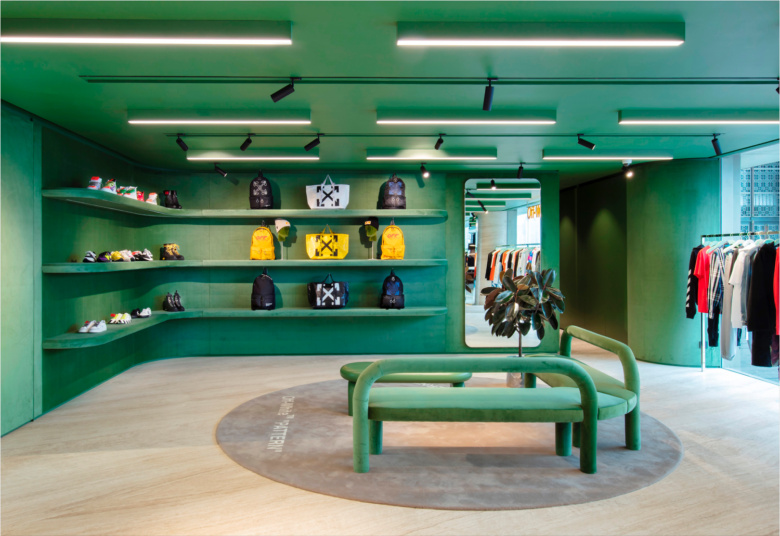 K11 Musea 服裝店鋪空間設計，柔軟形狀和溫暖材料為標志的店鋪設計