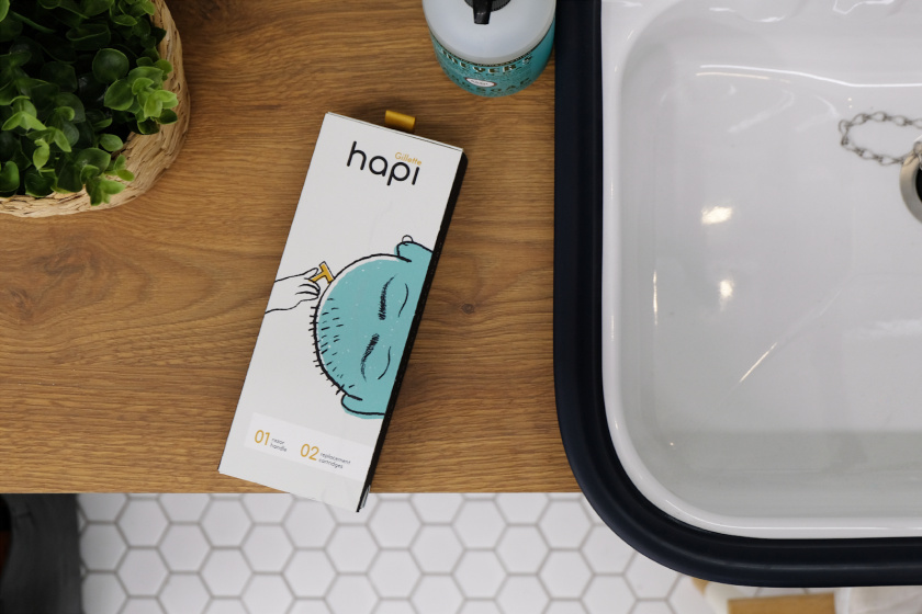 Hapi 剃須刀剃須膏套裝包裝設(shè)計“嘻哈插畫”風格