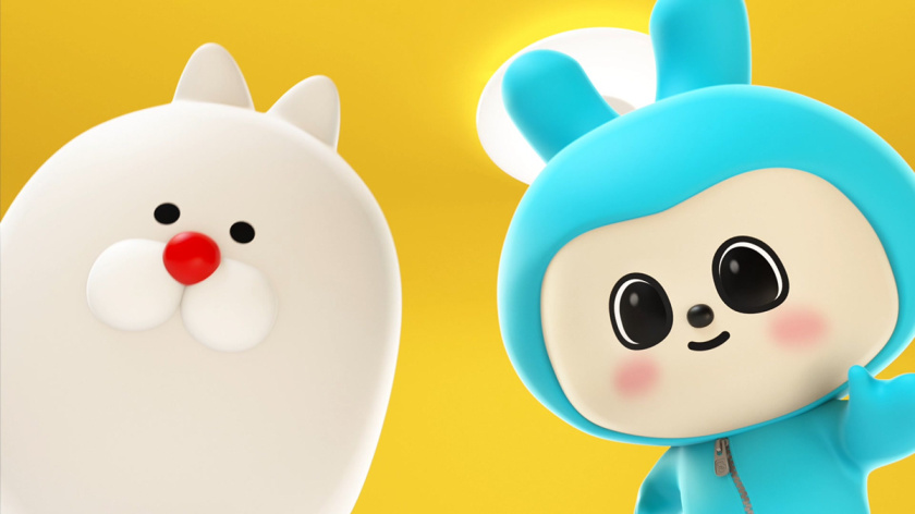 V CREW 超萌開愛風格吉祥物設計，人物性格設定與表情包設計