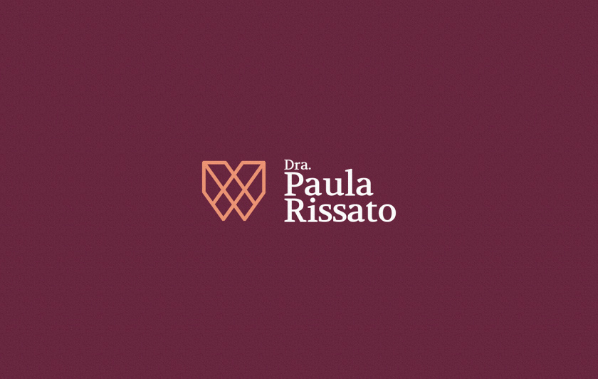 Dra. Paula Rissato 牙醫(yī)齒科診所logo設(shè)計(jì)vi設(shè)計(jì)，溫暖的線條風(fēng)格