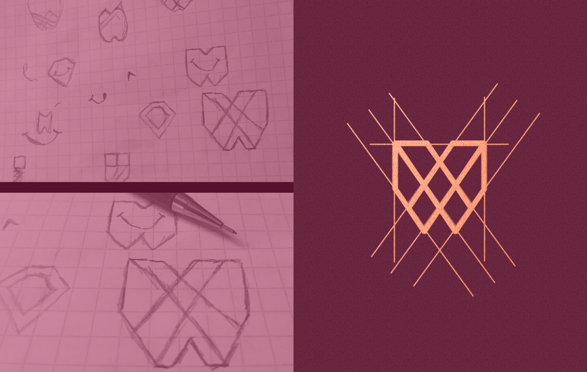 Dra. Paula Rissato 牙醫(yī)齒科診所logo設(shè)計vi設(shè)計，溫暖的線條風(fēng)格