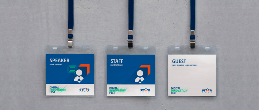 數(shù)字技術(shù)活動會議品牌視覺表達vi設(shè)計和體驗設(shè)計-員工證設(shè)計