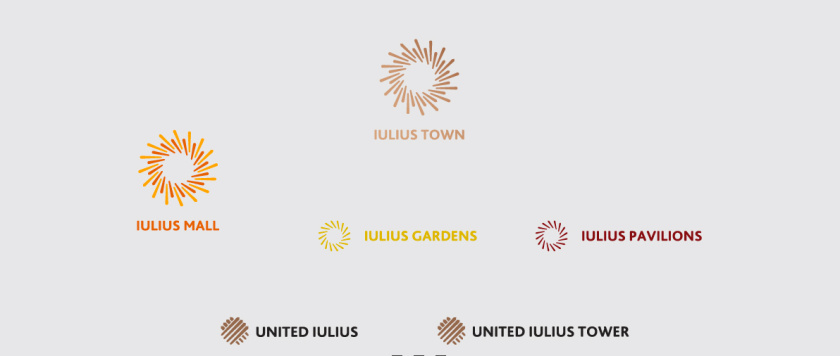 Iulius Town 商業中心品牌命名與logo設計-月桂花環