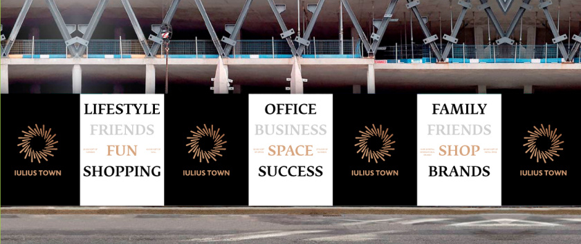 Iulius Town 商業中心品牌命名與logo設計-月桂花環