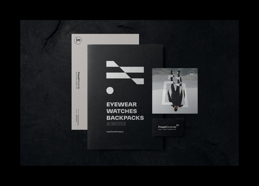 FreshBrands 時尚休閑服飾品牌形象設計logo設計，動感的變形F字母+旗幟符號