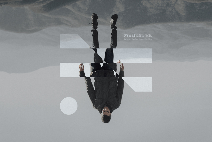 FreshBrands 時尚休閑服飾品牌形象設計logo設計，動感的變形F字母+旗幟符號