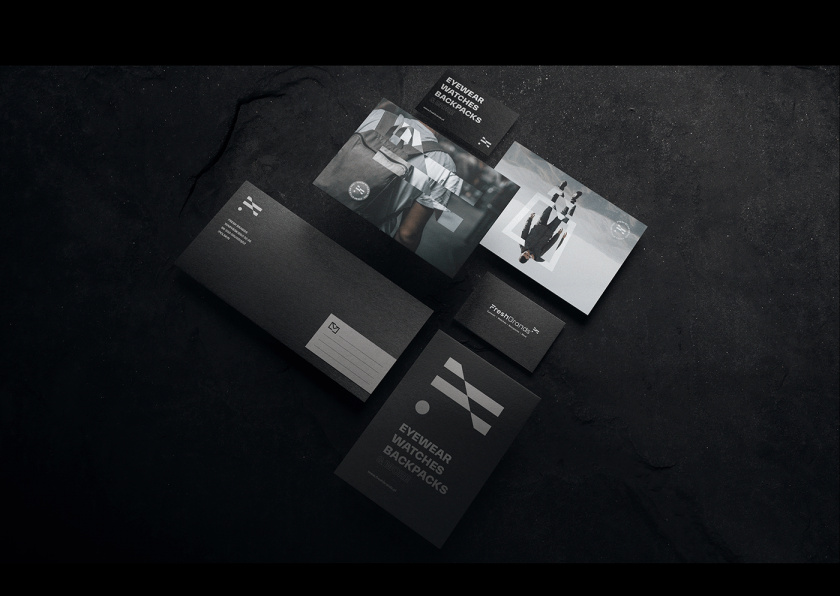 FreshBrands 時尚休閑服飾品牌形象設計logo設計，動感的變形F字母+旗幟符號